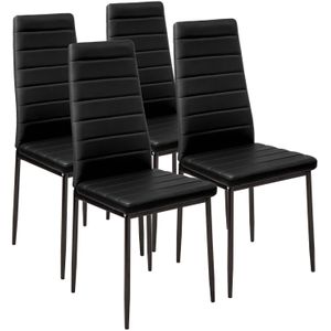 tectake eetkamerstoelen - zwart - set van 4