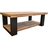 Wood4you - Salontafel New England - Steigerhout 140Lx90Dx40H Dubbel zwart - - - Eettafels