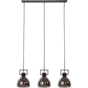 Hoyz - Hanglamp Industry Chromed Glass - 3 Lampen - Zilverkleurig
