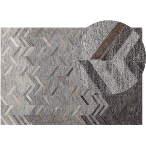 ARKUM - Laagpolig vloerkleed - Grijs - 140 x 200 cm - Viscose
