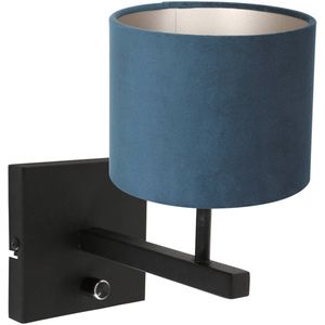 Steinhauer Stang wandlamp blauw kapdiameter: 20 cm metaal