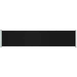 vidaXL Tuinscherm uittrekbaar 140x600 cm zwart