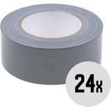 DULA Duct tape - Grijs - 50 mmx50m - 24 Rollen Ducktape - Zilver - Reparatie tape