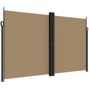 vidaXL Windscherm uittrekbaar 200x600 cm taupe