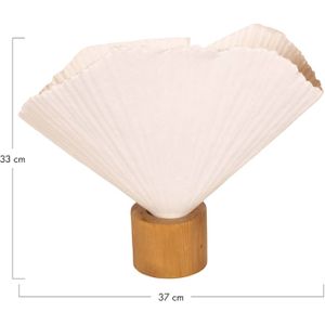 DKNC - Tafellamp Carter - Papier mache - 37x17x33cm - Wit