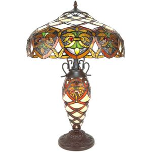 Clayre & Eef Tafellamp Tiffany Ø 40*61 cm E27/max 2*60W 5LL-6134