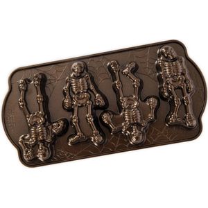 Nordic Ware - Bakvorm ""Spooky Skeleton Cakelet Pan"" - Nordic Ware Fall Harvest Bronze