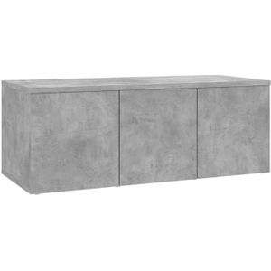 The Living Store Tv-meubel 80x34x30 cm spaanplaat betongrijs - Kast