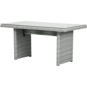 Vinor tuintafel 141,5 x 76 cm, met glasplaat, zand.