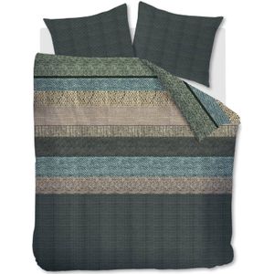 Beddinghouse Flanel Dekbedovertrek Enzo Green-Lits-jumeaux (240 x 200/220 cm)