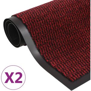 VidaXL-Droogloopmatten-2-st-rechthoekig-getuft-120x180-cm-rood