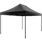 Easy up 3x4,5m zwart luxe zonder zijwanden partytent opvouwbaar