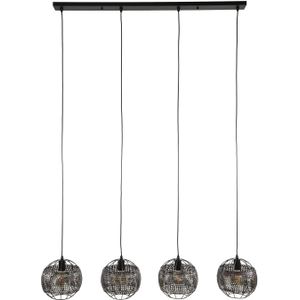 Giga Meubel - Hanglamp Zwart/Bruin - 4-Lichts - 135x25x150cm