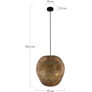 DKNC - Hanglamp Luxor - metaal 47x47x45.5cm - Goud