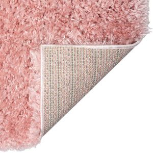 The Living Store Shaggy Tapijt - Roze - 160 x 230 cm - 50 mm poolhoogte - Polyester