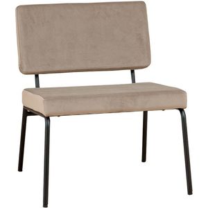 Bronx71 Velvet fauteuil Espen taupe.