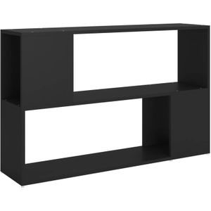The Living Store Opbergkast - Uniek ontwerp - Boekenrek - 100 x 24 x 63 cm - Ken- Stevig en duurzaam - Kleur- zwart