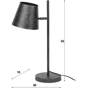 Hoyz - Tafellamp Industrieel - 1 Lamp - Verstelbare Metalen Kap