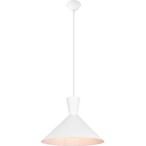 LED Hanglamp - Trion Ewomi - E27 Fitting - 1-lichts - Rond - Mat Wit - Aluminium - Ø35cm
