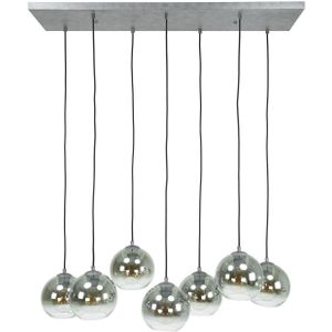 Hoyz - Hanglamp Bubble Shaded - 7 Lampen - Industrieel - Grijs/Zwart