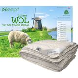 iSleep Wollen 4-Seizoenen Dekbed - 100% Wol - Eenpersoons - 140x200 cm
