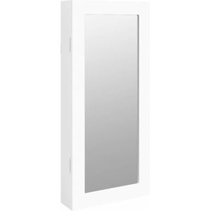 vidaXL-Sieradenkast-met-spiegel-wandgemonteerd-30x8,5x67-cm-wit