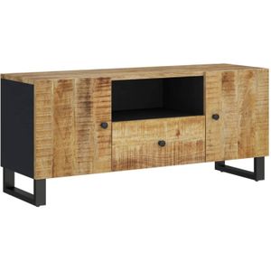 vidaXL-Tv-meubel-105x33,5x46-cm-massief-mangohout-en-bewerkt-hout