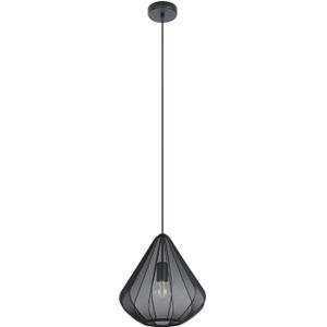 EGLO Dolwen Hanglamp - E27 - Ø 33,5 cm - Zwart - Textiel