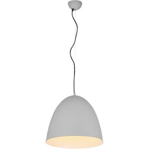 LED Hanglamp - Hangverlichting - Trion Lopez XL - E27 Fitting - 1-lichts - Rond - Mat Grijs - Aluminium