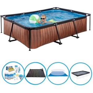 EXIT Zwembad Timber Style - Frame Pool 300x200x65 cm - Met bijbehorende accessoires