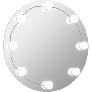 The Living Store Wandspiegel Modern - LED - Zilver - 60 cm diameter