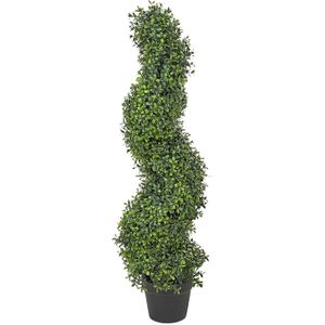 Beliani BUXUS SPIRAL TREE - Kunstplant-Groen-Synthetisch materiaal