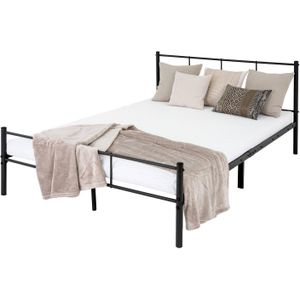 ML-Design metalen bed zwart, 200x140 cm, gemaakt van stalen frame