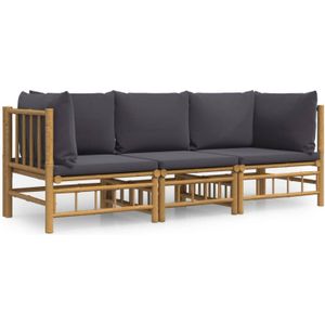 The Living Store Bamboe Loungeset - Modulair ontwerp - Duurzaam materiaal - Comfortabele zitervaring - Afmetingen- 55 x