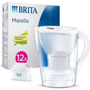BRITA Waterfilterkan Marella Cool 2,4L Wit incl. 12 MAXTRA PRO Waterfilters (SIOC - Duurzaam verpakt))