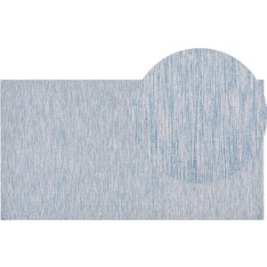 DERINCE - Laagpolig Vloerkleed - Blauw - 80 X 150 cm - Katoen