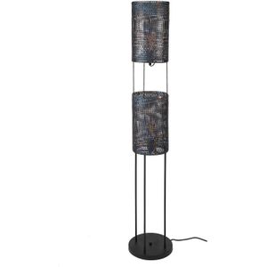 Vloerlamp Industrieel - 2 Lampen - Armor Tube - Grijs