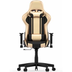 Gamestoel Goldgamer deluxe - bureaustoel - gaming stoel - zwart goud