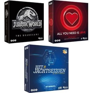 Spellenbundel - 3 Stuks - Jurassic World the boardgame & All You Need Is Love Bordspel & Temptation Island