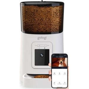 Gologi Automatische voerbak kat - Voerbak - Voerautomaat voor honden & katten - Voerdispenser met app - Full HD camera