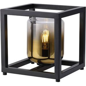 Freelight Tafellamp Dentro B 26 cm goud glas zwart