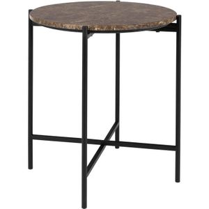 Housecraft Tooz bijzettafel Rond 40 cm Marmer Bruin