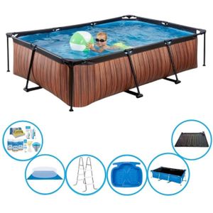 EXIT Zwembad Timber Style - Frame Pool 300x200x65 cm - Plus toebehoren