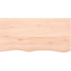 The Living Store Wandplank Eikenhout - 100 x 50 x 6 cm - Rustieke Stijl