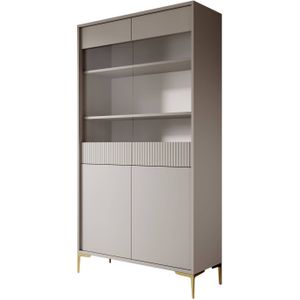 Meubella Vitrinekast Five - Beige - 103 cm