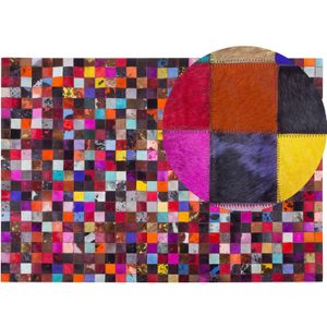 ENNE - Vloerkleed - Multicolor - 160 x 230 cm - Koeienhuid leer