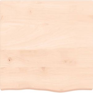 The Living Store Wandplank Eikenhout - 60x60x6 cm - Natuurlijke rand