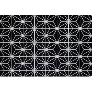 SIBEL - Laagpolig vloerkleed - Zwart - 160 x 230 cm - Viscose