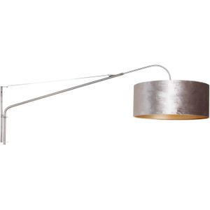 Steinhauer Elegant Classy wandlamp staal en zilver kap ?50 cm