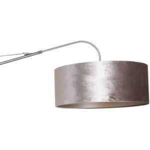 Steinhauer Elegant Classy wandlamp staal en zilver kap ?50 cm